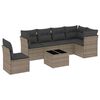vidaXL Set de sof&aacute;s de jard&iacute;n 7 piezas con cojines rat&aacute;n PE gris
