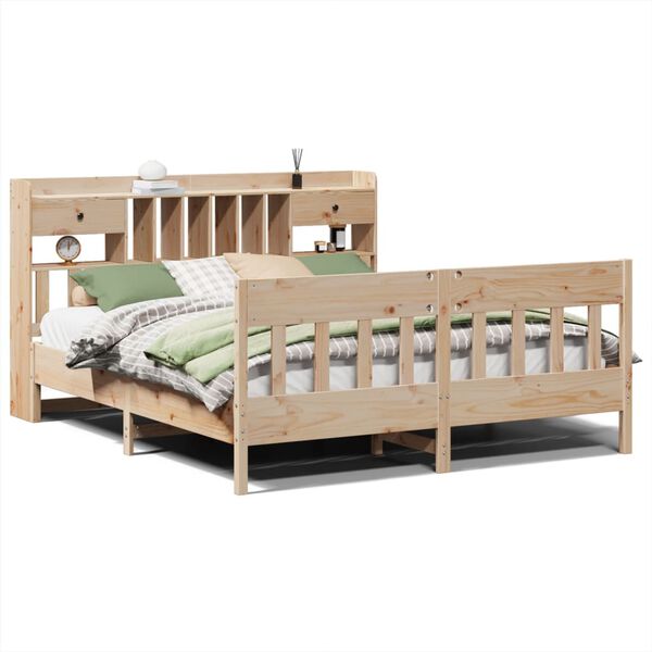 vidaXL Estructura de cama sin colch&oacute;n madera maciza de pino 180x200 cm
