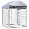 vidaXL Perrera de exterior con techo 100x100x125 cm
