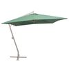 vidaXL Sombrilla colgante con palo de aluminio verde 300x300 cm