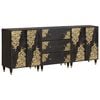 vidaXL Juego de Muebles de Ba&ntilde;o 3 uds. 180 x 33 x 75 cm Negro