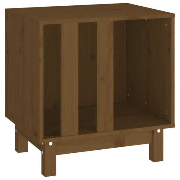 vidaXL Cama para perros madera maciza pino marr&oacute;n miel 50x40x52 cm