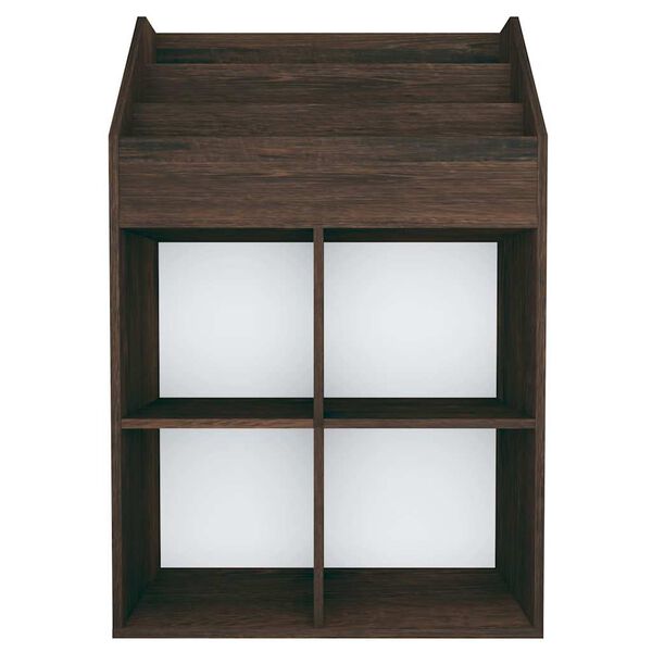 vidaXL Revistero de ni&ntilde;os madera ingenier&iacute;a roble ahumado 71x30x114 cm