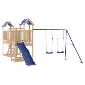 vidaXL Parque infantil de exterior de madera maciza de pino