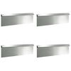 vidaXL Valla para caracoles 4 uds. 100 x 3,5 x 25 cm Acero Galvanizado