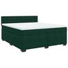 vidaXL Cama box spring con colch&oacute;n terciopelo verde oscuro 180x200 cm
