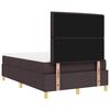 vidaXL Cama Box Spring LED con colch&oacute;n Marr&oacute;n Oscuro 120 x 200 cm tela