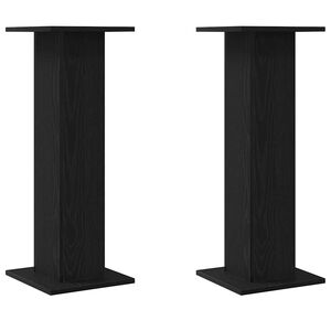 vidaXL Soportes para Altavoces 2 pcs Roble Negro 30 x 30 x 80 cm