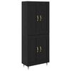 vidaXL Alacena Roble Negro 69,5 x 34 x 90 cm Madera de ingenier&iacute;a