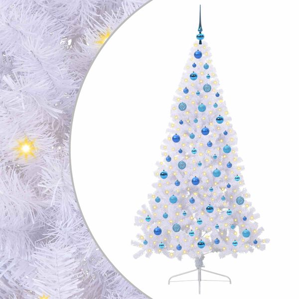 vidaXL Árbol de Navidad artificial con 300 LED 180 cm PVC y Acero