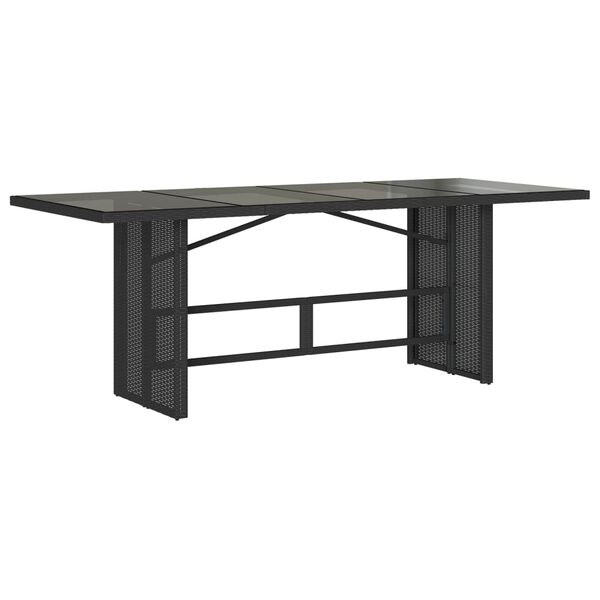 vidaXL Set de comedor de jard&iacute;n 9 pzas y cojines rat&aacute;n sint&eacute;tico negro
