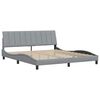 vidaXL Estructura de cama sin colch&oacute;n Hanko tela gris claro 180x200 cm