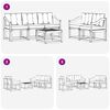 vidaXL Conjunto de sof&aacute;s de exterior con coj&iacute;n 6 pcs Natural y Beige