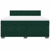 vidaXL Cama box spring con colch&oacute;n terciopelo verde oscuro 180x200 cm
