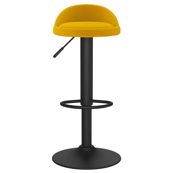 vidaXL Taburete de cocina de terciopelo amarillo