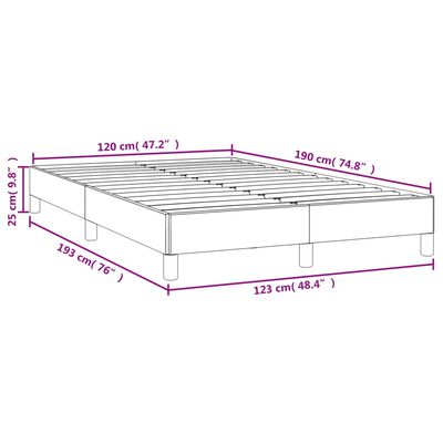 vidaXL Estructura de cama cuero sintético gris 120x190 cm
