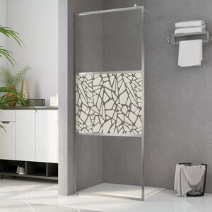 vidaXL Mampara de ducha accesible vidrio ESG dise&ntilde;o piedras 90x195 cm