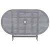 vidaXL Juego de comedor de jard&iacute;n 9 pzas madera maciza de acacia gris