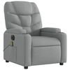vidaXL Sill&oacute;n reclinable de masaje el&eacute;ctrico tela gris claro