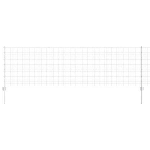 vidaXL Valla con Poste Plateado 0,8 x 10 m Acero