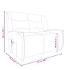 vidaXL Sillón reclinable de masaje de 2 plazas tela crema
