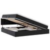 vidaXL Cama con almacenamiento y LED con LED Gris Claro 200 x 200 cm