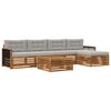 vidaXL Conjunto de sof&aacute;s de exterior 6 uds. Natural y Gris Claro