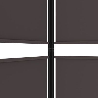 vidaXL Biombo divisor de 6 paneles de tela marrón 300x180 cm