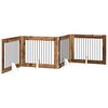 vidaXL Puerta para perros plegable con soportes 4 uds. 401 cm