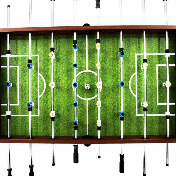 vidaXL Futbolín de acero 60 kg marrón 140x74,5x87,5 cm