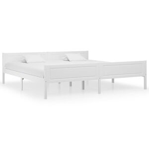 vidaXL Estructura de cama sin colch&oacute;n madera de pino blanco 200x200 cm