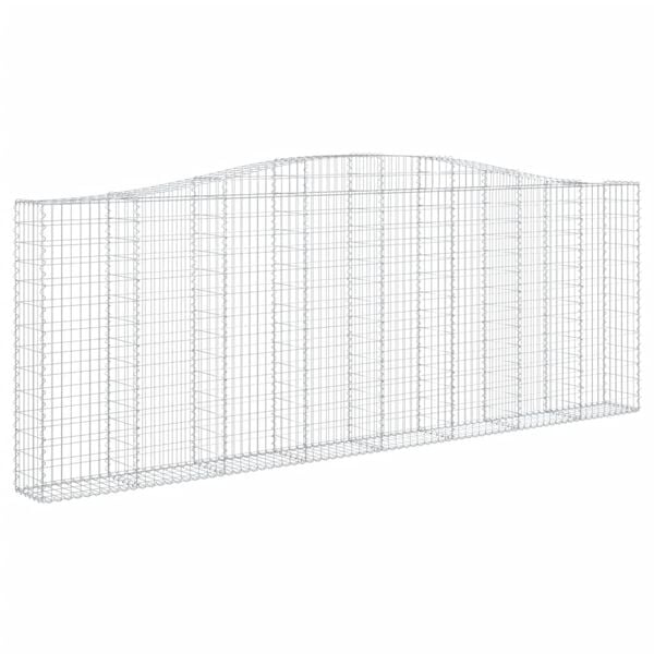 vidaXL Cestas de gaviones 10 uds forma de arco hierro 400x30x140/160cm