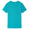 Camiseta infantil de manga corta color verde menta oscuro 116
