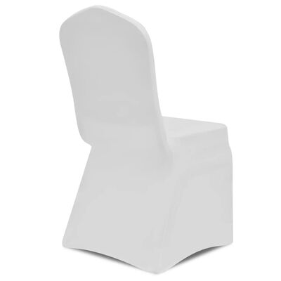 vidaXL Funda de silla elástica 12 unidades blanca
