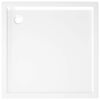 vidaXL Plato de ducha cuadrado de ABS blanco 80x80 cm