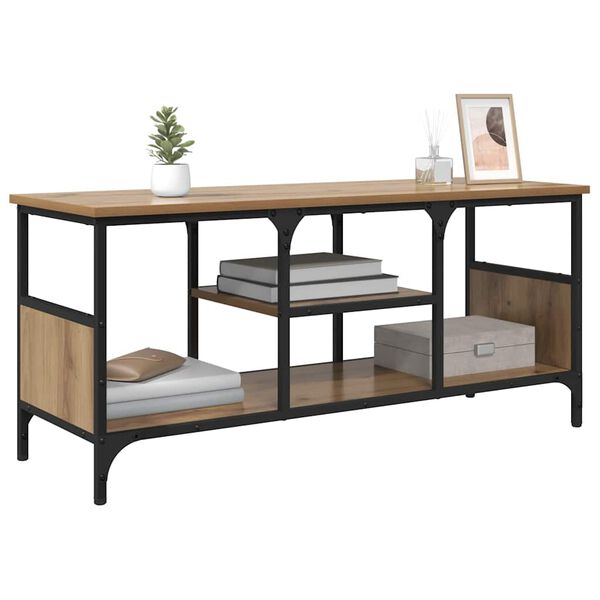 vidaXL Gabinete de TV Roble artesanal 100 x 35 x 45 cm