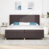 vidaXL Cama tipo Box Spring con colch&oacute;n Marr&oacute;n 200 x 200 cm tela