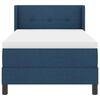 vidaXL Cama tipo Box Spring con colch&oacute;n Azul 200 x 90 cm Poli&eacute;ster