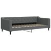 vidaXL Sof&aacute; cama sin colch&oacute;n tela gris oscuro 90x200 cm