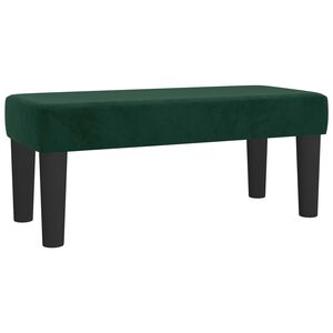vidaXL Banco de terciopelo verde oscuro 70x30x30 cm