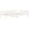 vidaXL Set de cama y banco con techo madera de pino blanco 80x200 cm