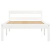 vidaXL Estructura de cama sin colchón madera de pino blanco 100x200 cm