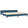 vidaXL Estructura cama sin colch&oacute;n terciopelo azul oscuro 200x200 cm
