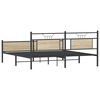 vidaXL Estructura de cama sin colchón metal roble Sonoma 160x200 cm
