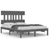 vidaXL Estructura de cama de madera maciza blanca 140x190 cm