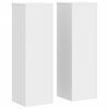 vidaXL Soportes de plantas 2 uds madera ingenier&iacute;a blanco 25x25x80 cm
