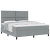 vidaXL Cama tipo Box Spring con cabecera Gris Claro 180 x 200 cm tela