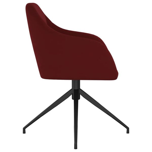 vidaXL Sillas de comedor 2 unidades terciopelo rojo tinto