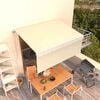 vidaXL Toldo retr&aacute;ctil manual con persiana crema 3,5x2,5 m