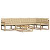 vidaXL Conjunto de sof&aacute;s de exterior 6 uds. y Beige